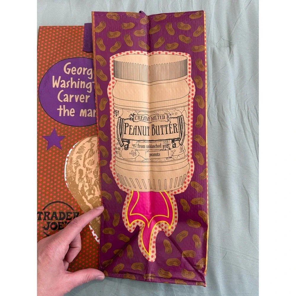 Trader Joe's Peanut Reusable‎ Tote Bag George Washington Carver (2025)
